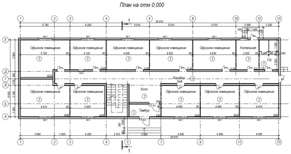 План схема этажа здания