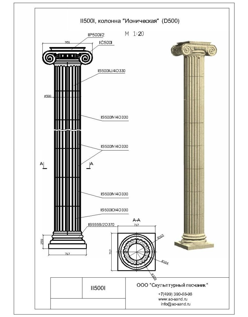 Как называется низ колонны в архитектуре