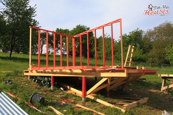 wood cabin wall framing pinup houses