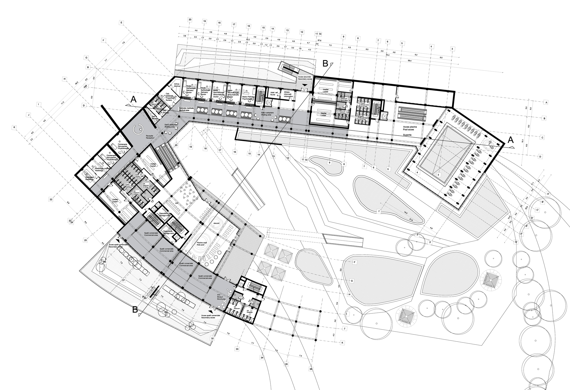 План общественного здания