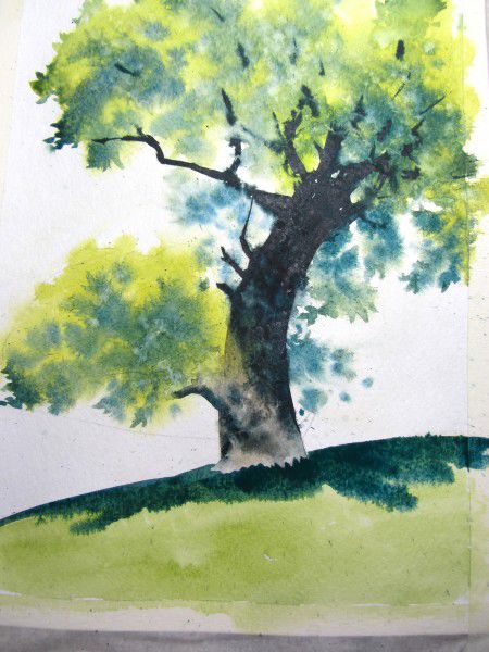 Как нарисовать дерево акварелью, фото № 18