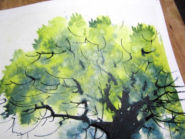 Как нарисовать дерево акварелью, фото № 23