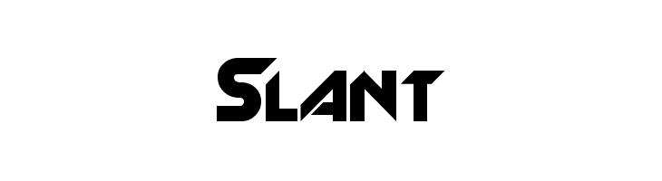 Slant Font