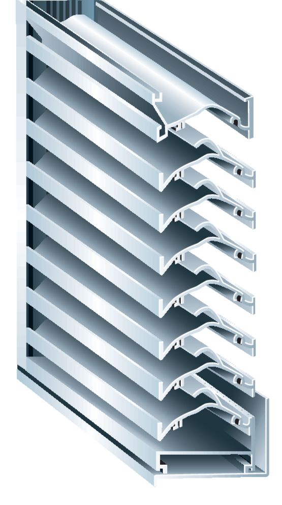 Grille de ventilation en façade 