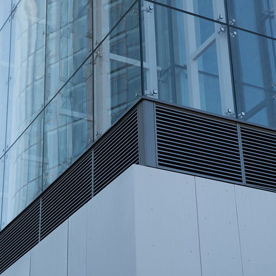 Grille de ventilation en façade 