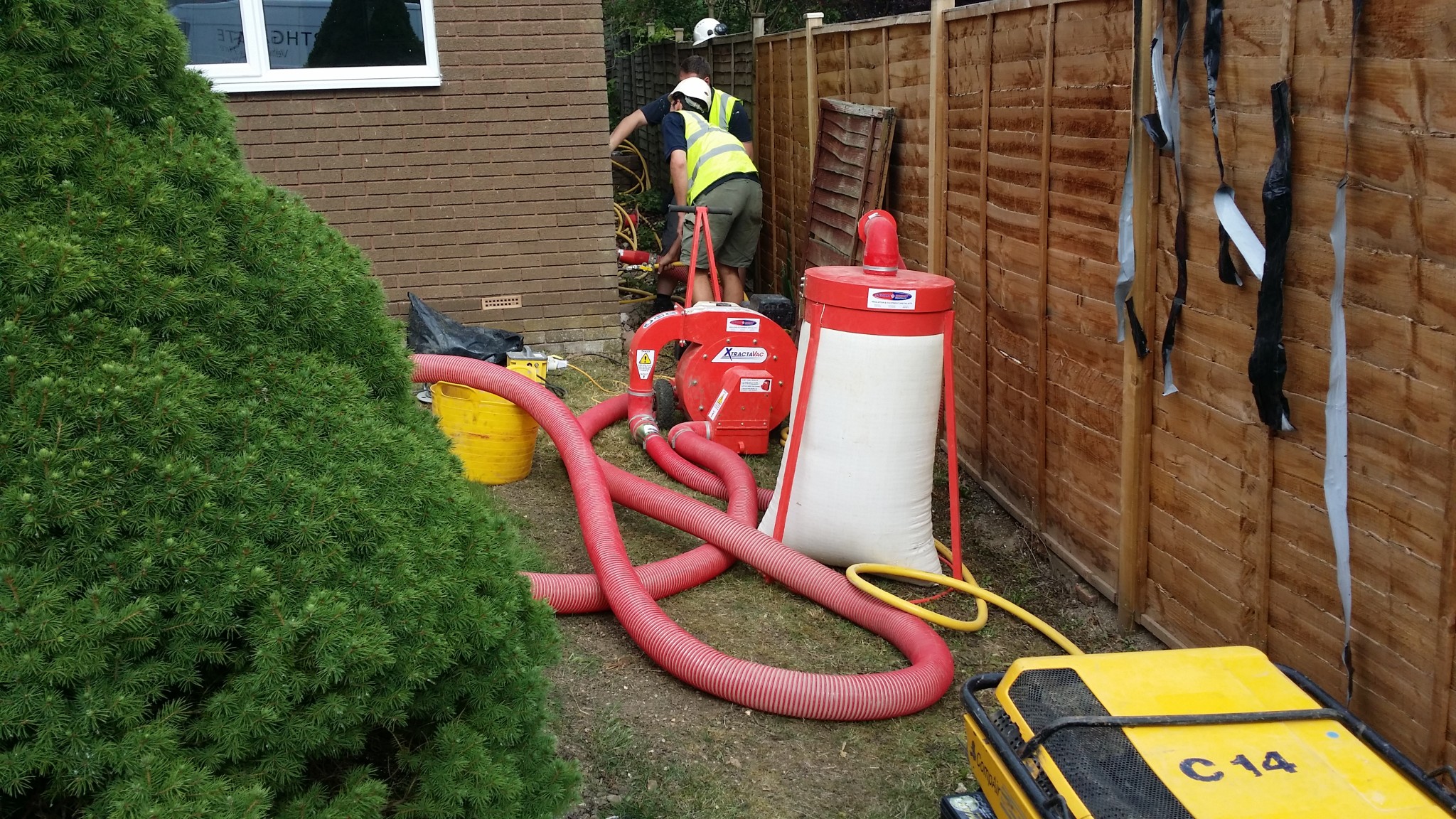 Photo of cavity wall insulation removal